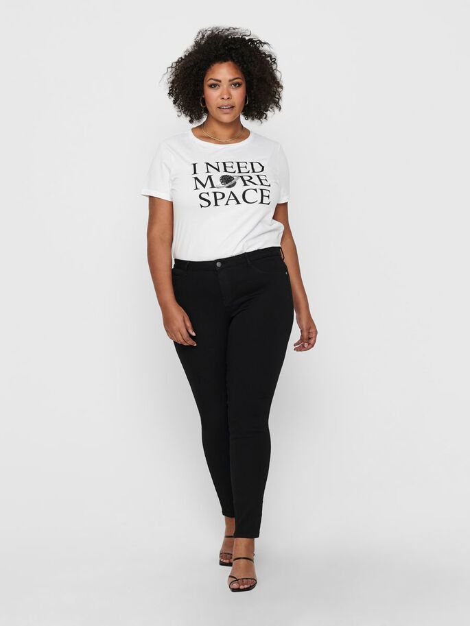 ONLY CARMAKOMA Skinny Jeans - Zwart - Maat 48