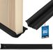 KOTARBAU® Dubbele Tochtstopper, Tochtstrip, Polyethyleenschuim, 95 cm, Zwart