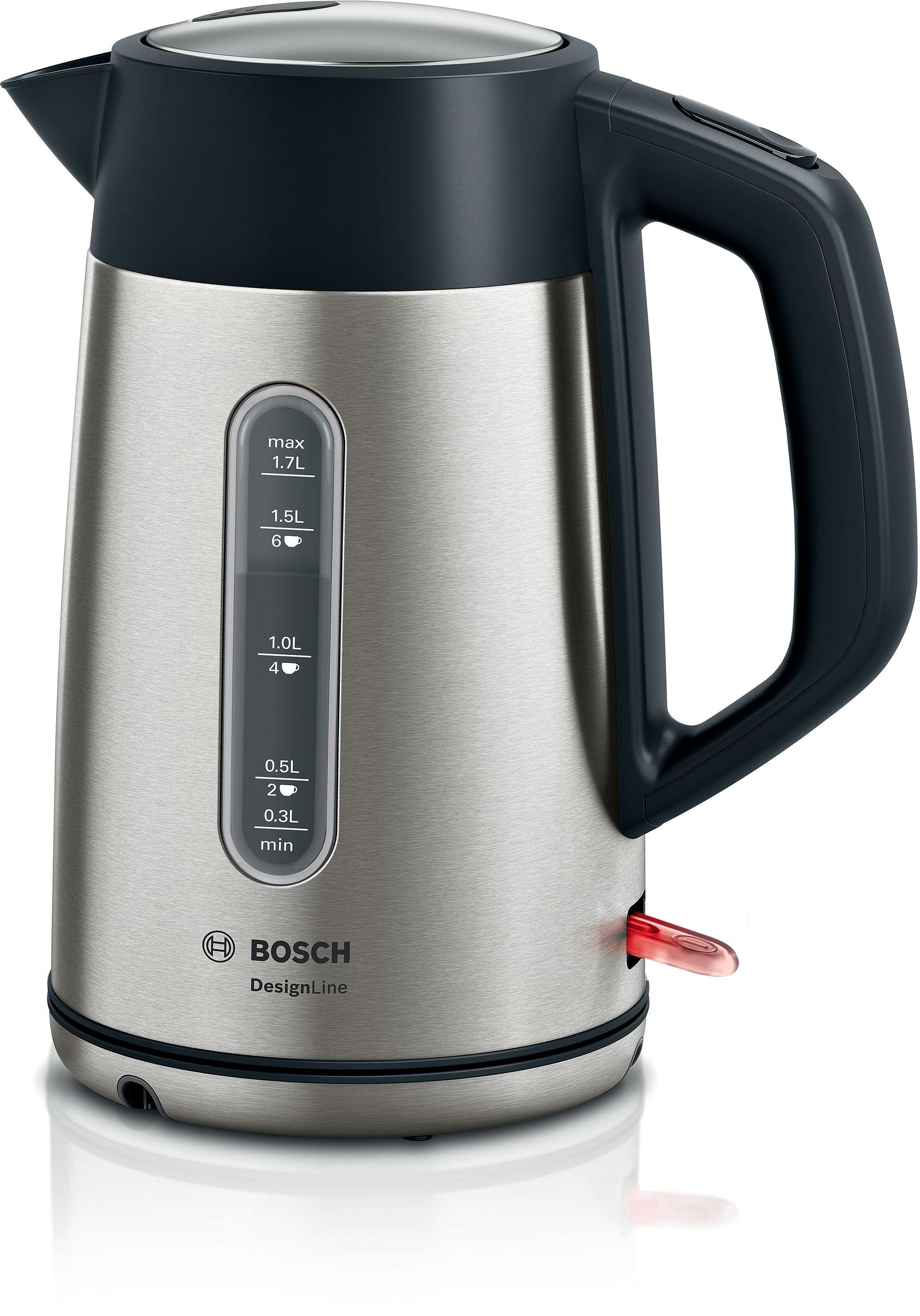 Bosch TWK4P440 Waterkoker - 1.7L - 2400W - Zwart/RVS