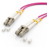 1aTTack.de 1x 1m OM4 LWL DX DUPLEX patchkabel LC/UPC - LC/UPC MM MULTIMODE - 50/125 µm LSZH violet
