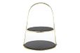 Echtwerk 2-Tier Slate Serving Stand, Gold Edition