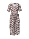 PIECES PCTALA SS MIDI DRESS WVN NOOS BC Dames Jurk Korte mouw V-hals Viscose Cloud Dancer