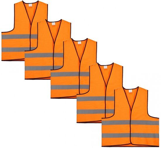 Ciclón Sports Veiligheidshesje - Veiligheidsvest - Kind - Oranje - 5 stuks