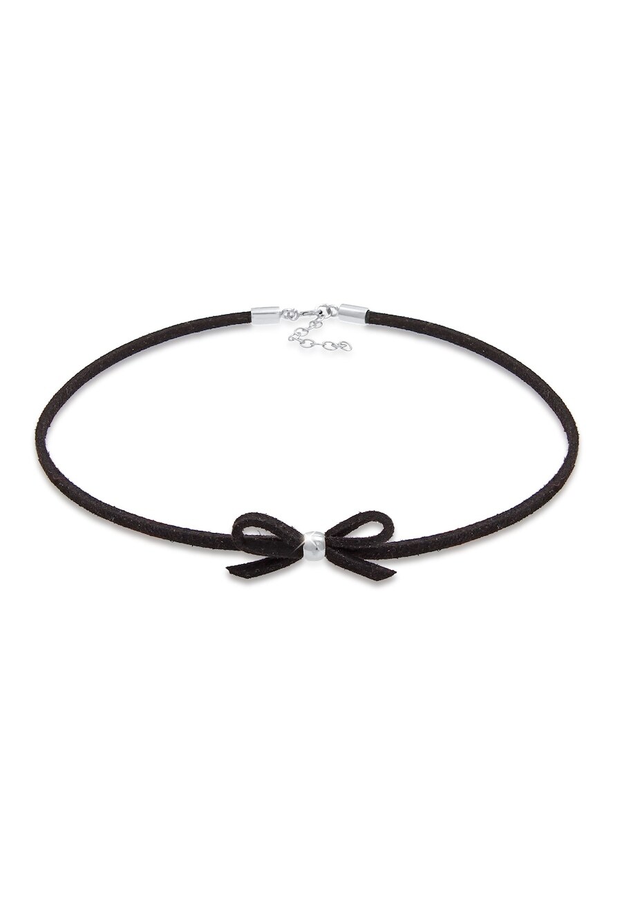 Elli Elli Elli Halsketting dames choker velours look zwart 925 sterling zilver verguld Kettingen Dames