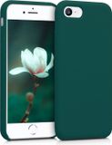 kwmobile telefoonhoesje geschikt voor Apple iPhone SE (2022 / 2020) / iPhone 8 / 7 - Hoesje met siliconen coating - Smartphone case in turqoise-groen