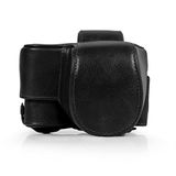 MegaGear MG2006 Ever Ready Leren hoes, compatibel met Sony ZV-E10 (16-50 mm), zwart