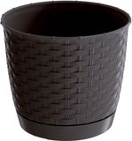 Prosperplast Ronde Gevlochten Plantenpot - Ø14.5cm - Donkerbruin