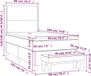 vidaXL Boxspring met matras stof blauw 90x190 cm