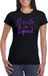 Bellatio Decorations Shoppartners Bv Zwart Bride Squad t-shirt met paarse glitters dames - Vrijgezellen/Bachelor feest XL