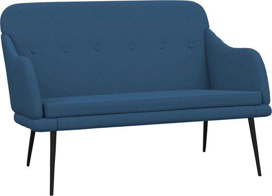 vidaXL Bankje 110x76x80 cm stof blauw