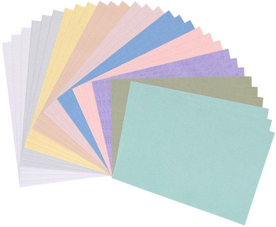 Vaessen Creative Vilt - A5 - 1 mm - 30 Vellen Hobbyvilt - 10 Pastelkleuren