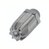 Riegler 30.204 Geluidsarme ronde mondstuk, G 1/4 AG, veiligheidsmondstuk algemene toepassingen, zink spuitgietwerk, lengte 46,0 mm, buitendiameter mondstuk: 17 mm
