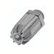 Riegler 30.204 Geluidsarme ronde mondstuk, G 1/4 AG, veiligheidsmondstuk algemene toepassingen, zink spuitgietwerk, lengte 46,0 mm, buitendiameter mondstuk: 17 mm