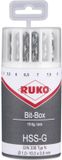 RUKO 214225 HSS-G Metaal-spiraalboorset 19-delig DIN 338 Cilinderschacht 1 set(s)