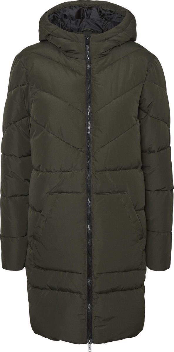 Noisy May NMDALCON L/S LONG JACKET BG Dames Puffer Jas - Maat S