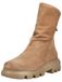 Paul Green Dames enkellaarsjes bruin glad leer 8253-008