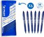 Pilot FriXion Ball Clicker uitwisbare pen - 0,7mm - 6 stuks - blauw