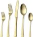 Ibenzoa® Set de couverts 30 pièces, Set de couverts en acier inoxydable pour 6 personnes, Or champagne