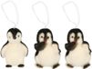 Decoris Kersthanger figuurtje pinguin - 4 stuks - 9 cm