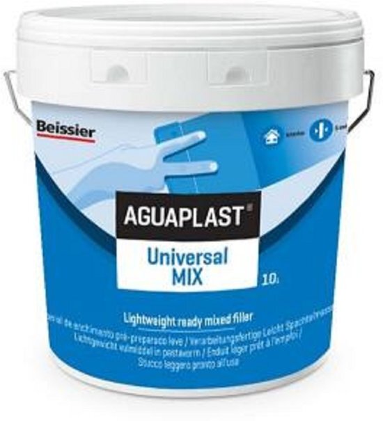 Beissier AGUAPLAST UNIVERSAL MIX UNIVERSELE FILLER EN FINISHER EMMER 10 L