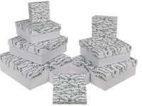 Witte Eucalyptus Witte geschenkdoos, ca. 22,5 x 22,5 x 8 cm, 8-delige set