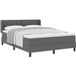 Maison Exclusive - Lit boxspring avec tête de lit, gris foncé, 200 x 160 cm, rembourré