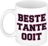 Bellatio Decorations Beste tante ooit mok / beker wit - 300 ml - verjaardag / bedankt cadeau tante
