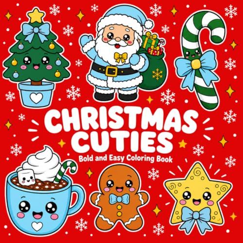 Christmas Kawaii Cuties Coloring Book