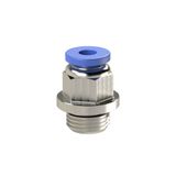 Riegler Rechte steekschroefverbinding »Blaue serie« mini, M3 a., voor buitenslang Ø 3 mm, werkdruk max. 10 bar, kunststof/MS vern.