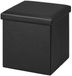 Livarno home Opbergkruk - poef - Lederlook zwart - 38 x 38 x 38cm