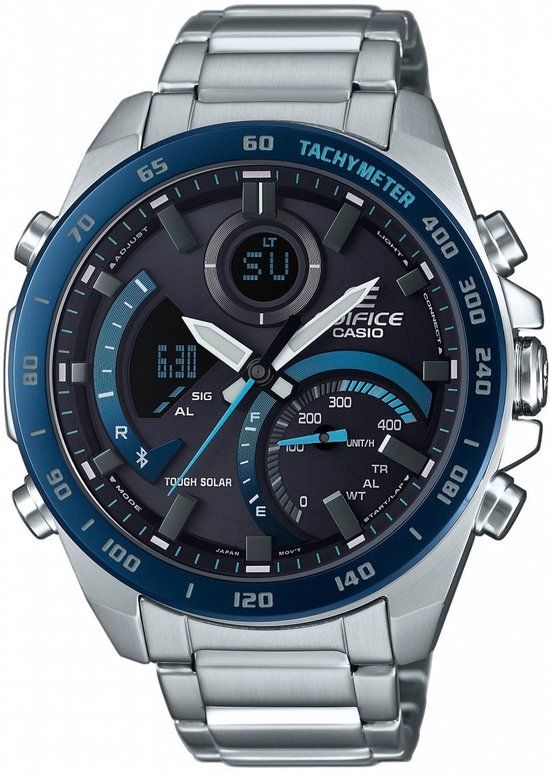 Casio Edifice ECB-900DB-1BER Herenhorloge - Zilverkleurig - 48 mm