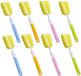 Unyqoos® Set de 8 brosses de bouteille colorées avec manche long