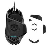 kwmobile Muispad compatibel met Logitech G502 bedraad (niet voor draadloos), zelfklevende vervangende muisvoet van zacht rubber, zwart