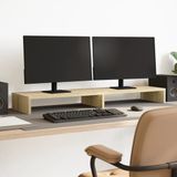 vidaXL Monitorstandaard 100x27x10 cm bewerkt hout grijs sonoma eiken
