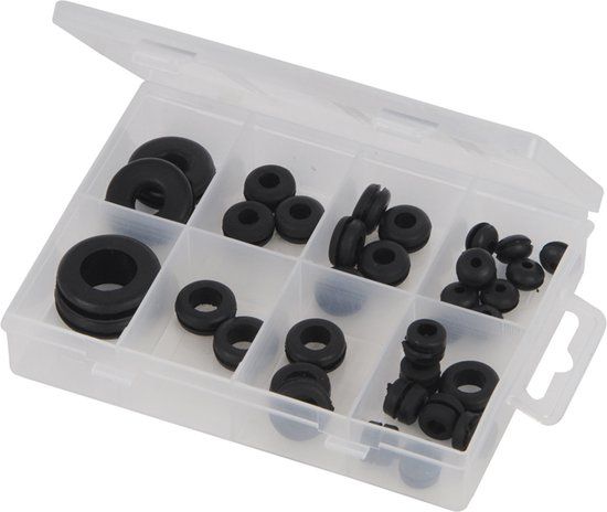 Silverline Fixman Rubberen afdichtingsringen - anti-trilling - industrieel - 35-delig - diverse maten