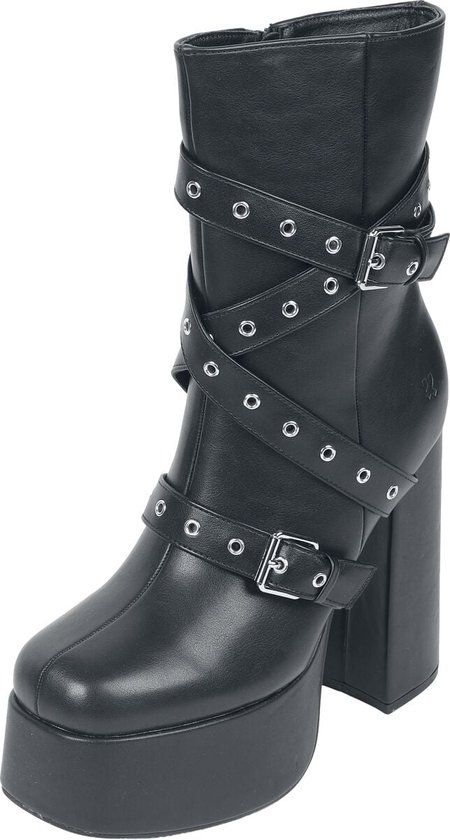 Koi Altmeri Heeled Plattform Boots Dames Laarzen - zwart - EU38
