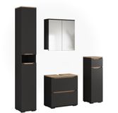 Vicco Badkamermeubelset Ruben, Antraciet/Artisanaal eiken, Set van 4 stuks