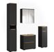 Vicco Badkamermeubelset Ruben, Antraciet/Artisanaal eiken, Set van 4 stuks