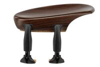 Wittner kinsteun, zijwaartse kinsteun altviool, high-tech kunststof, anatomisch gevormd, allergiegetest, zonder schroevendraaier, palissanderkleur, Made in Germany, 251231P