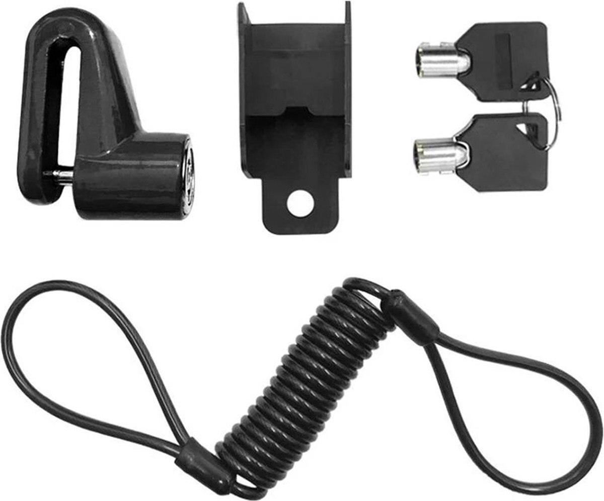 Profitect Schijfremslot Motor / Scooter / Elektrische Step / Fiets, remschijfslot met reminder kabel en houder, slotpin 5.5mm, merk