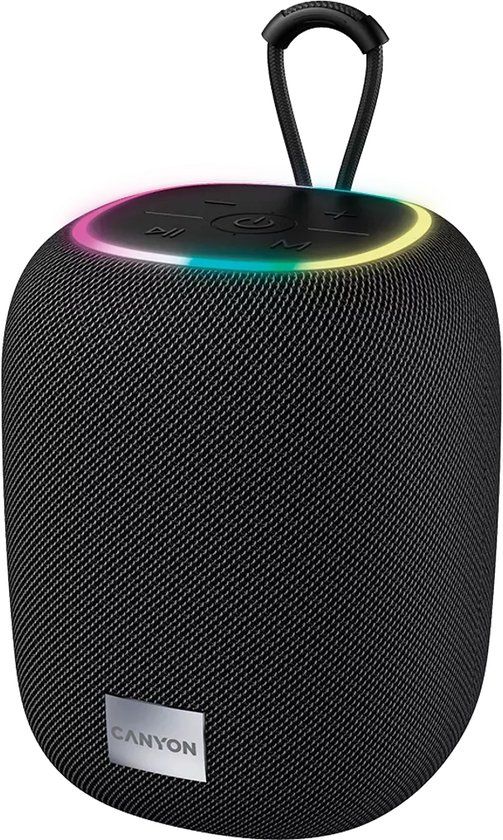 Canyon BSP-8 Bluetooth Speaker - 10W - Black - RGB - Speaker Pair Mode