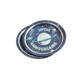 Homéa Set van 6 papieren borden, diameter 18 cm, ruimte