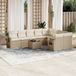 Maison Exclusive - Ensemble de meubles de jardin 10 pièces avec canapé et coussins, beige, en polyrotin