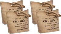 Atmosphera Deurstopper gewicht Lofty - 4x - 1 kilo - jute beige - polyester en zand - 26 x 19 cm - buiten/binnen deuren