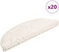 vidaXL Tapis d'escalier 20 pcs 56x17x3 cm Blanc Demi-rond