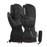 Reusch Unisex 3-vinger handschoenen Down Spirit Gore-Tex Lobster met praktische verwarmingskussen-zakken 7702 zwart/zilver, 7.5