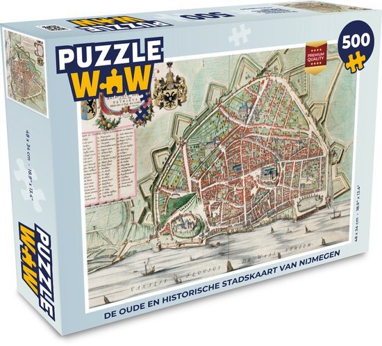 MuchoWow Puzzel Kaart - Nederland - Vintage - Legpuzzel - Puzzel 500 stukjes