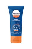 Leocrema - Crème solaire pour visage SPF 50+, triple protection solaire, résistant à l'eau, 50 ml