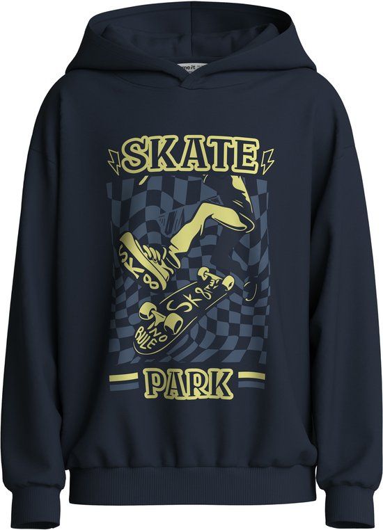 NAME IT Jongens Sweater met capuchon - Navy Blazer - Maat 134/140