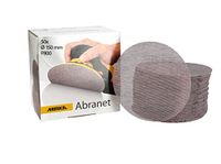 Mirka Abranet disques abrasifs Ø 150 mm velcro/grain P800 / 50 pc/pour le ponçage de bois, mastic, vernis, plastique / 5424105081